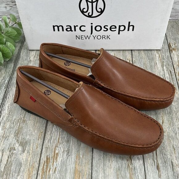 Marc Joseph Dwight Place Pebbled Driver Leather Golf Shoes Size 8.5 - Picture 1 of 6